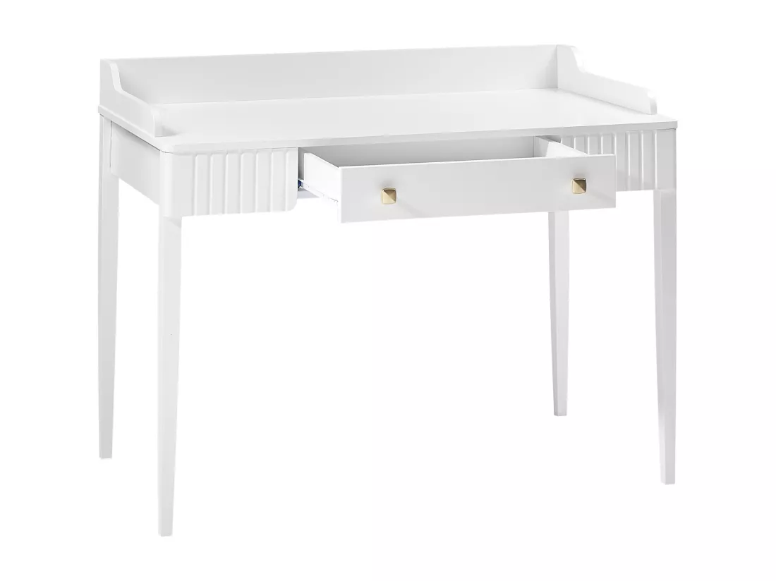Bureau console avec 1 tiroir - MDF - Blanc mat - RENEVI de Pascal Morabito