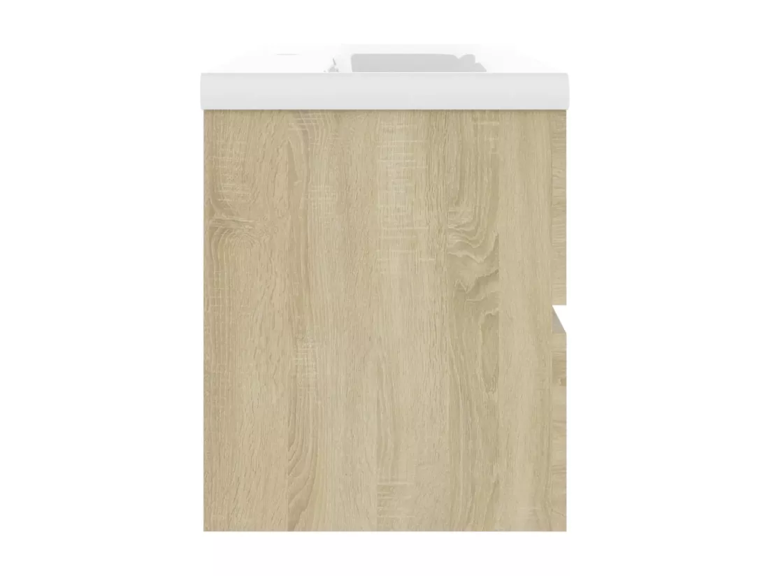 Armoire d'évier avec lavabo intégré Chêne sonoma Aggloméré