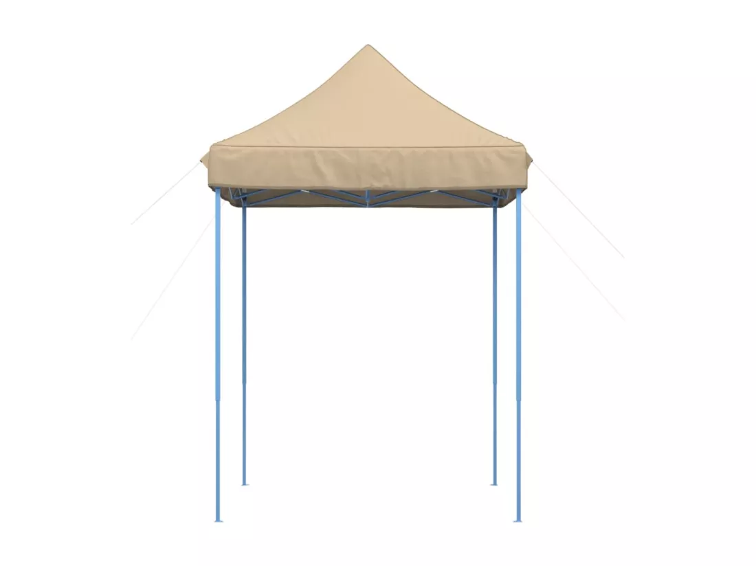 Tente de réception pliable escamotable beige 200x200x306 cm