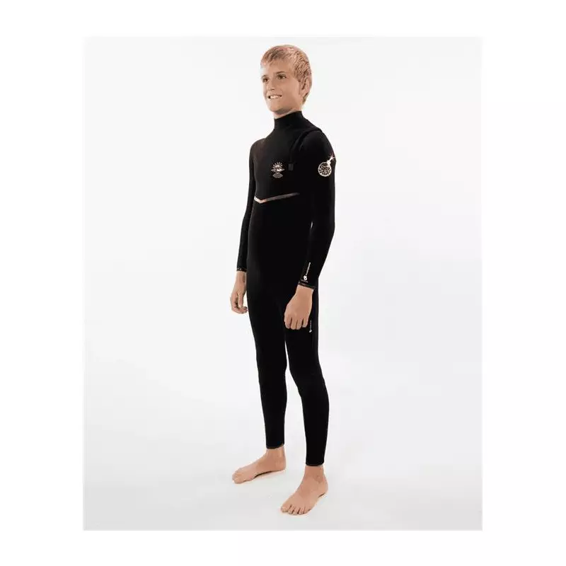 Combinaison intégrale junior RIPCURL Boys Flashbomb 4/3 C/Zip Searc Black