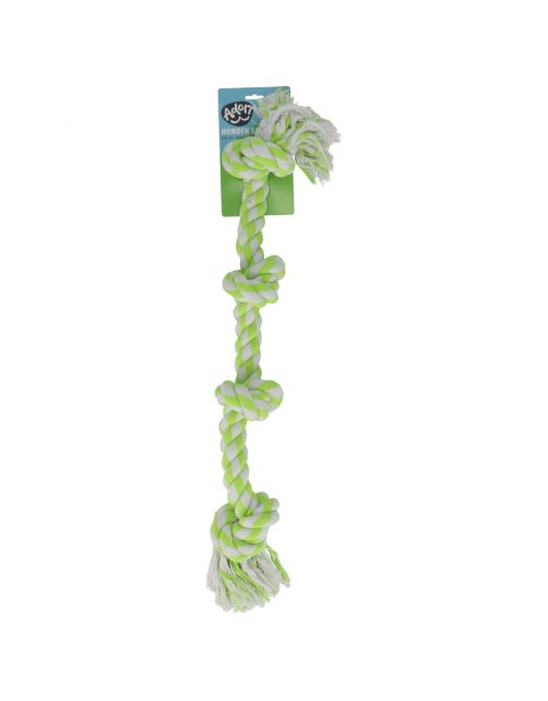 Adori Flostouw Xl Wit&Lime - Hondenspeelgoed