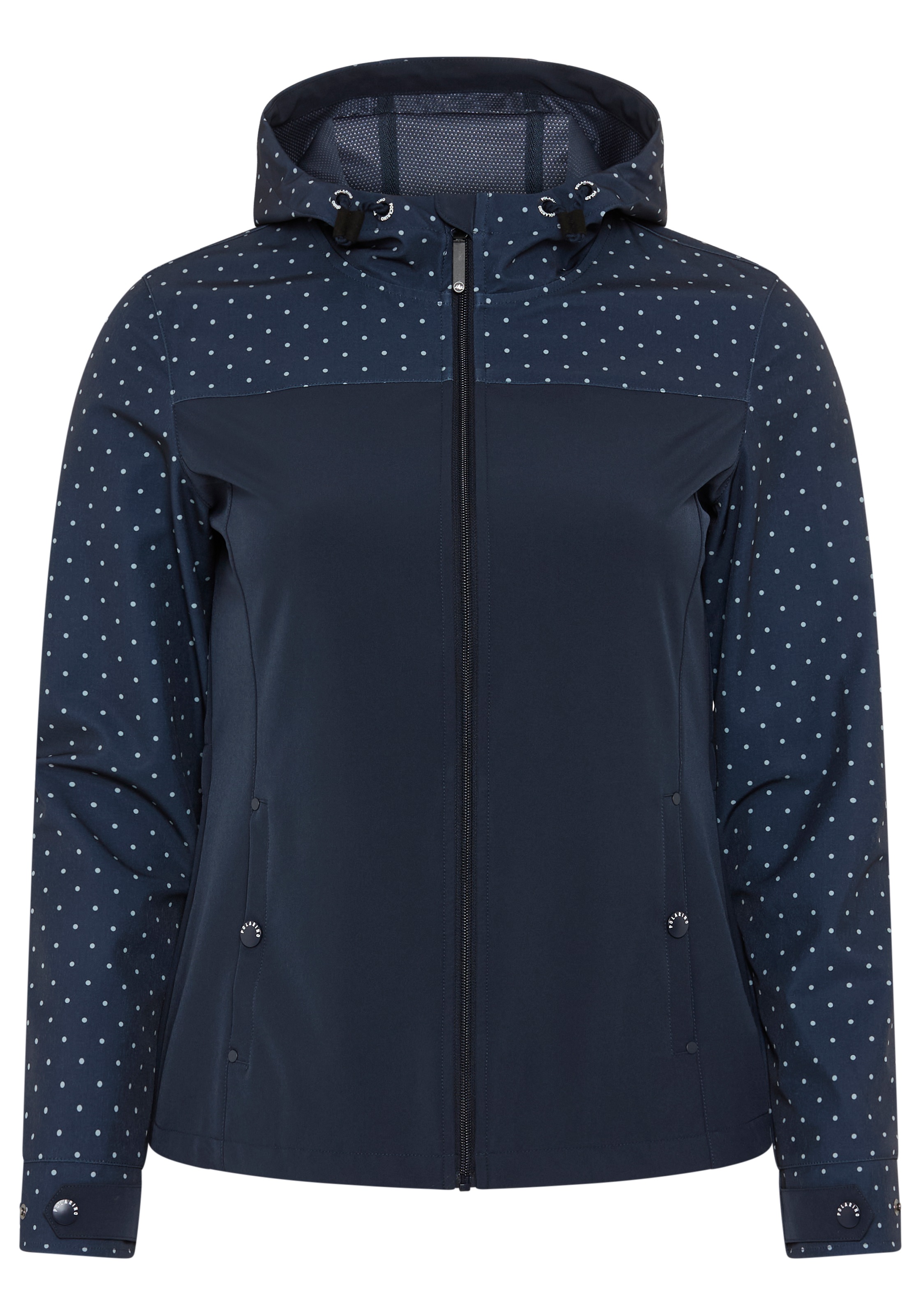 Polarino Softshelljacke mit Kapuze mit Druck, Übergangsjacke