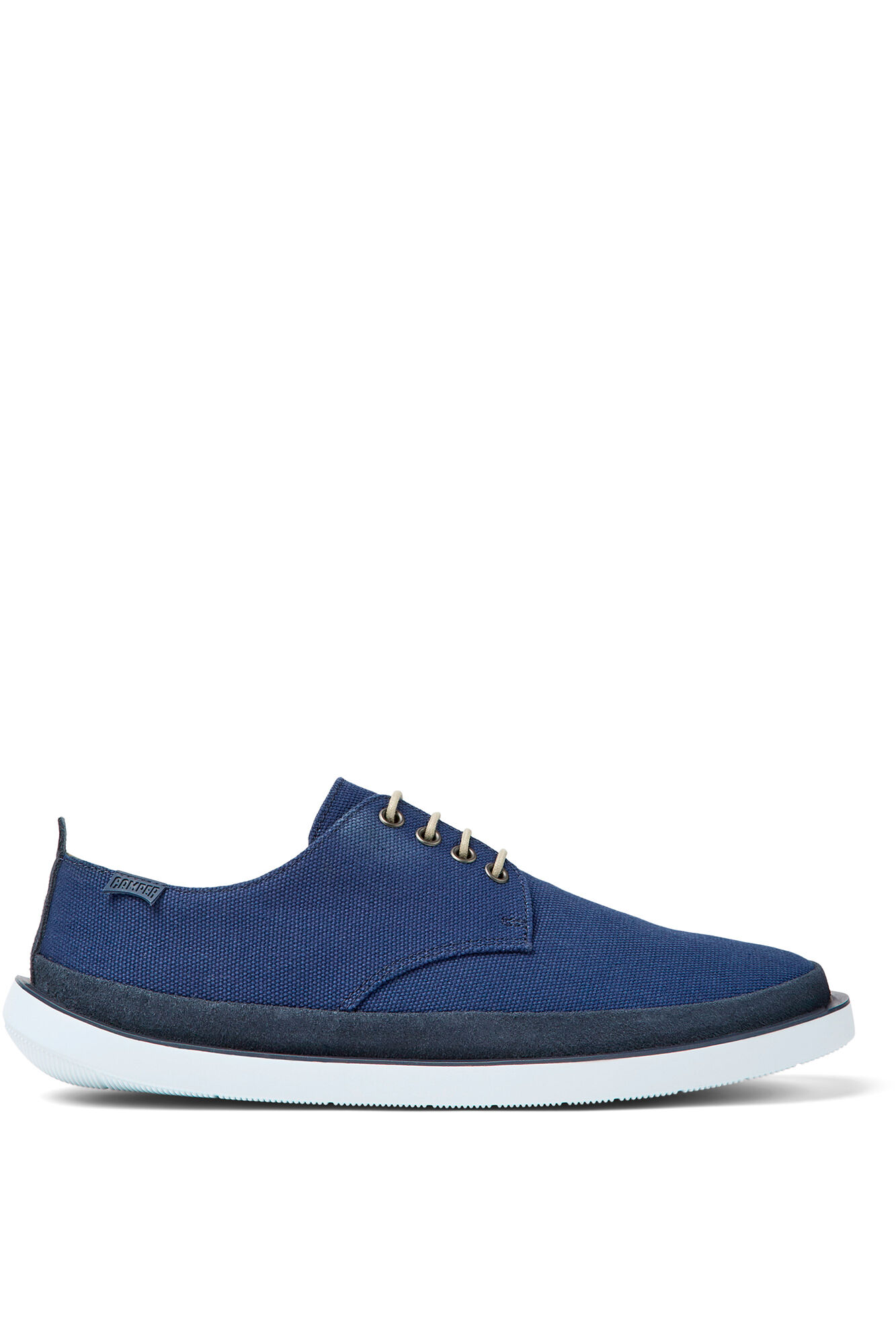 Sapatos masculinos azuis em tecido e camurça sintética. - azul marinho