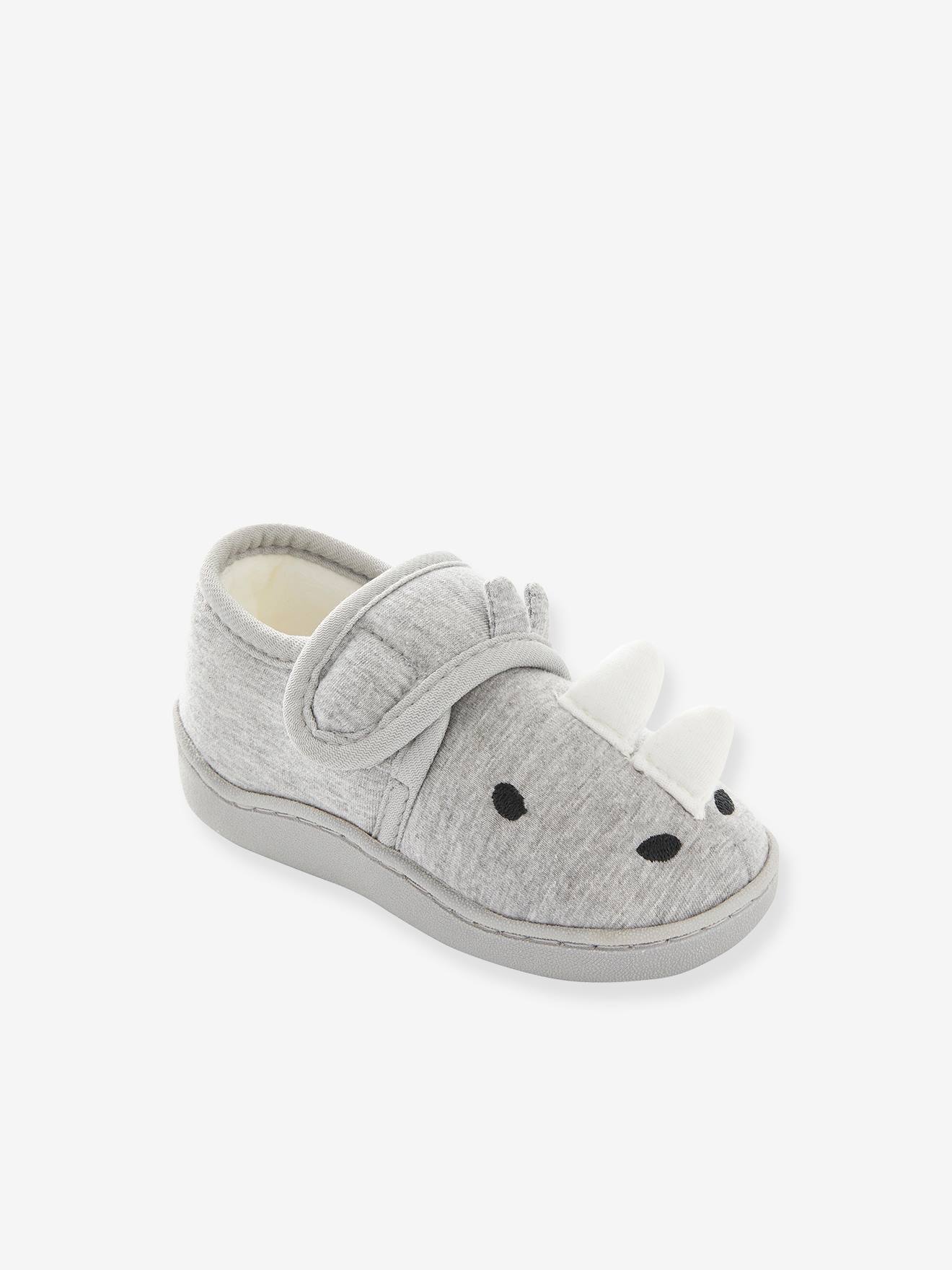 Pantufas elegantes para bebê menino, cinza claro mesclado