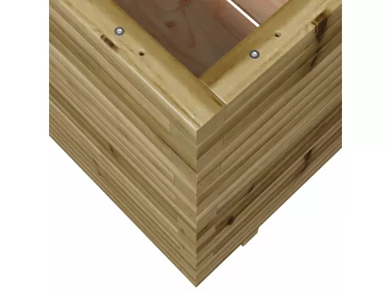 Jardinière bac lit surélevé bois marron 90 x 60 x 72.5 cm 02_0038039
