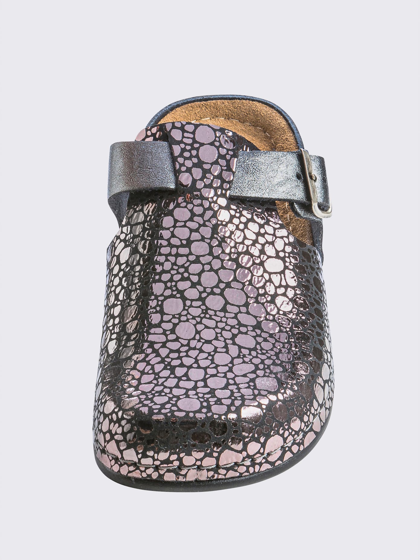 Chaussons cuir vachette gaufré