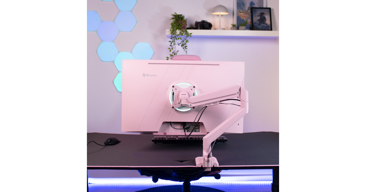 ArozziAlzare Neo - Gas Spring Monitor Arm - Pink monitorarm  (Roze)