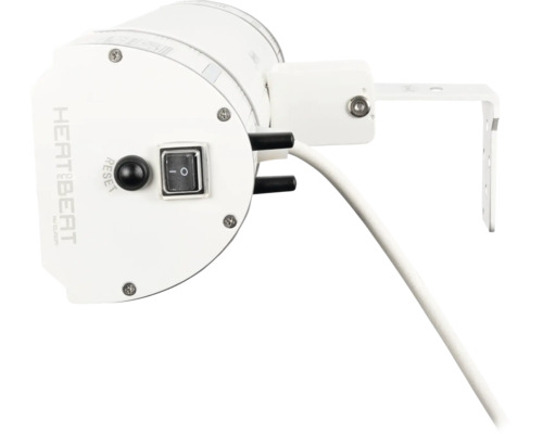 Eurom Heat&Beat terrasverwarmer, wit, 2000 watt, IP 65 (stofdicht en beschermd tegen waterstralen)