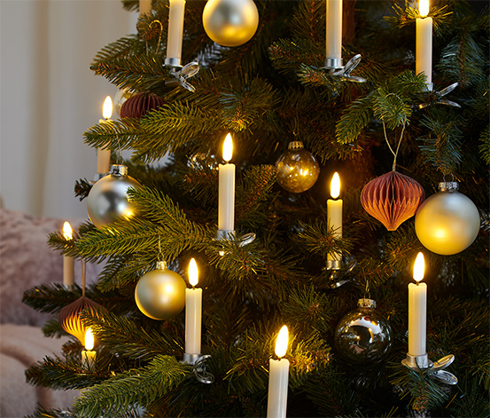 12 LED-Weihnachtsbaumkerzen