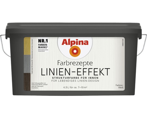 Alpina Effectverf Kleurrecepten Lijnen Effect Wit 4,5 l