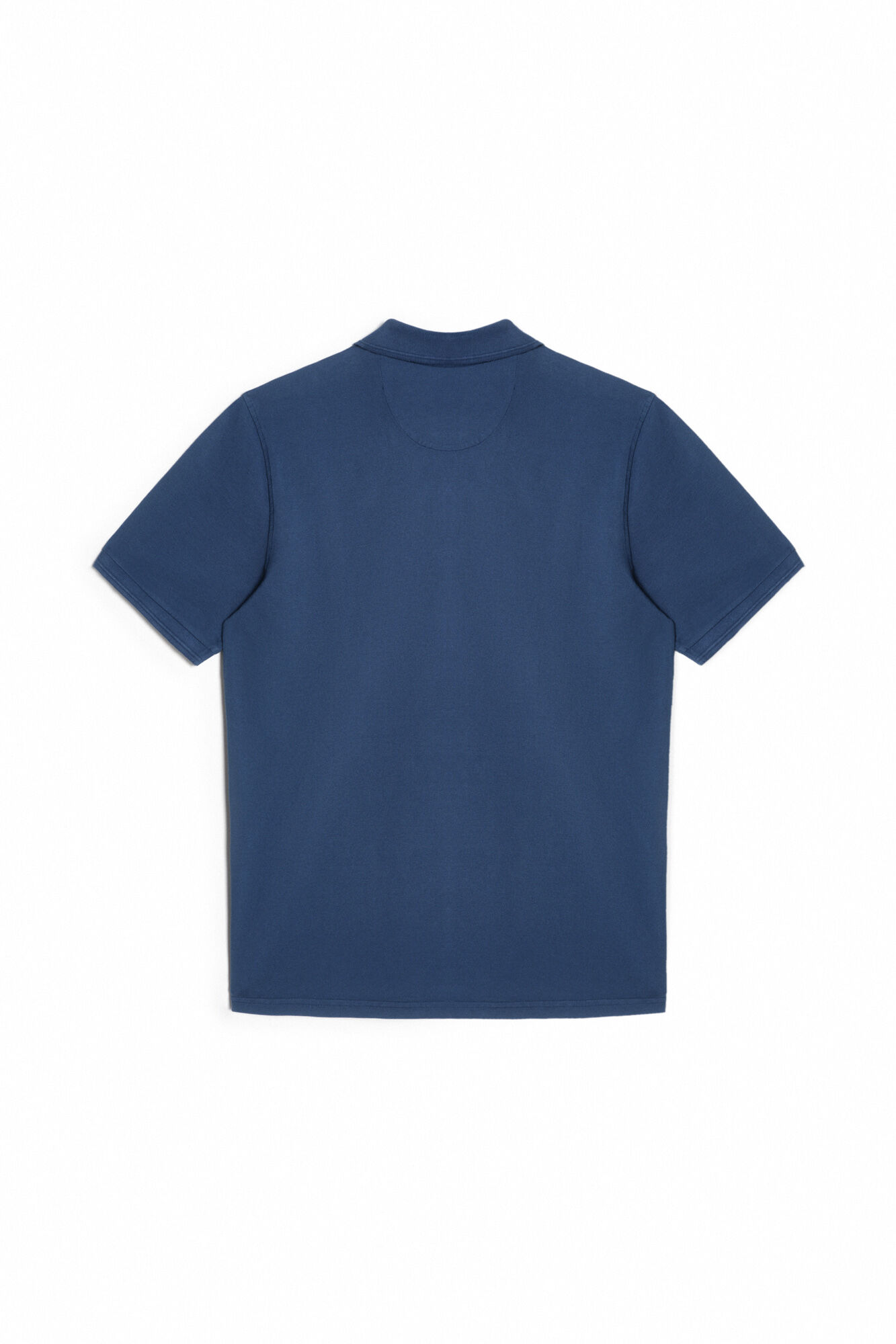Camisa polo, piqué lavado, avião bordado - Azul