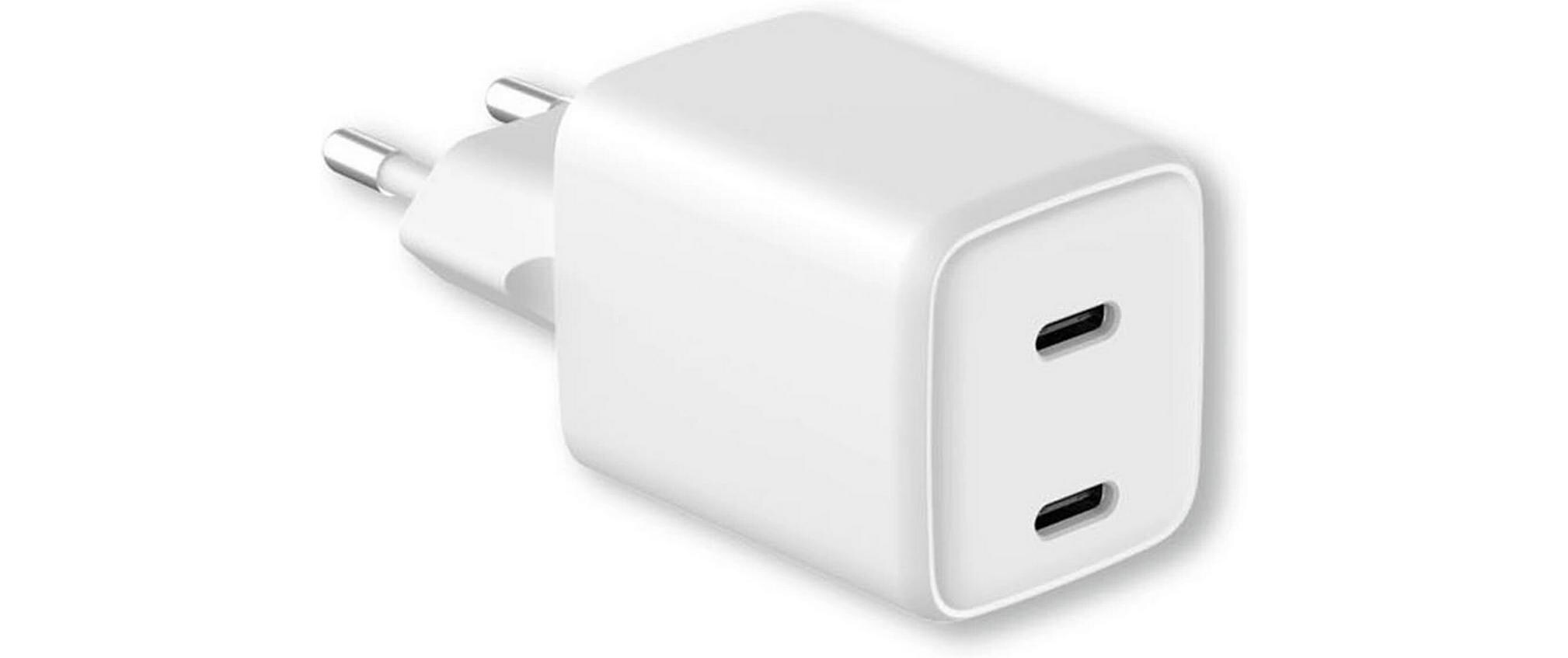 USB-Wandladegerät Dual Port GaN Power Adapter 3.0 35W, USB-CFür alle iPhone, iPad, AirPods, Powerbanks, etc.