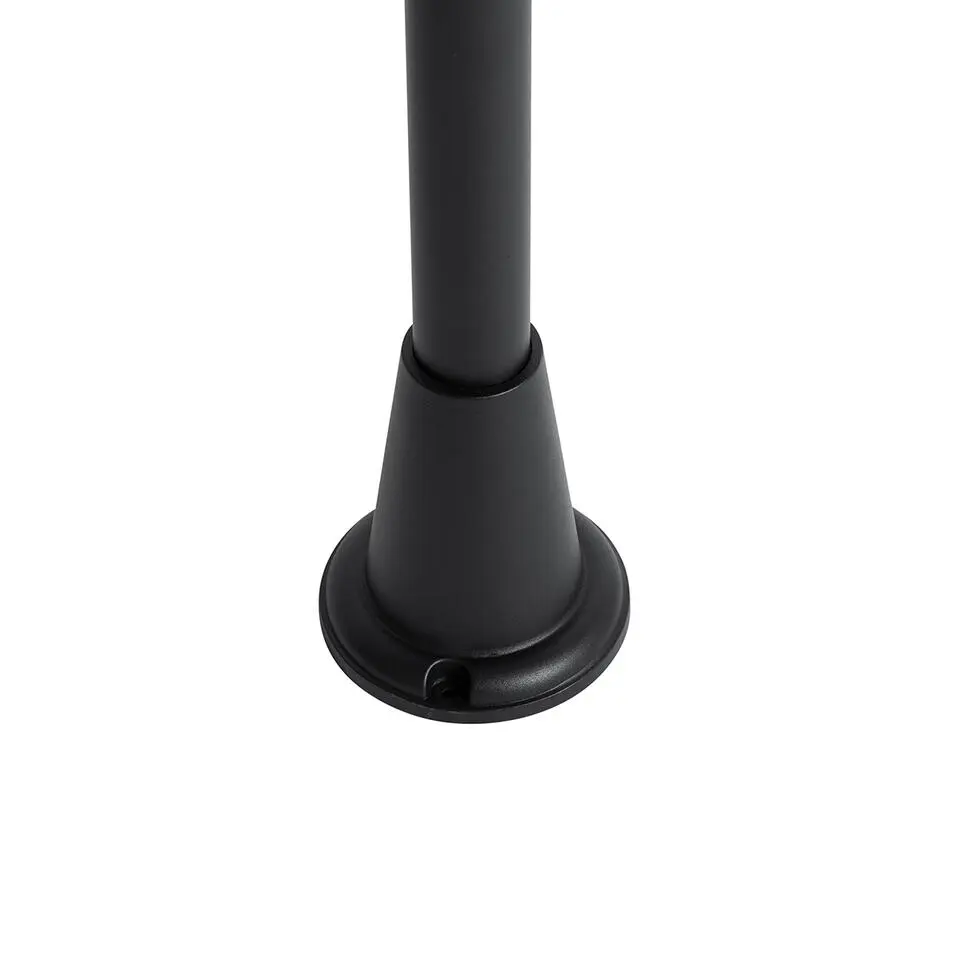 Qazqa staande buitenlampen charlois ribbed zwart