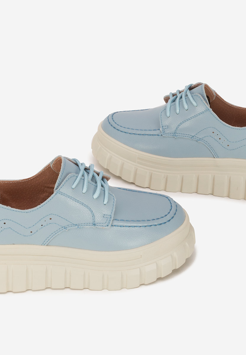 Chaussures casual femme en cuir bleus Camya