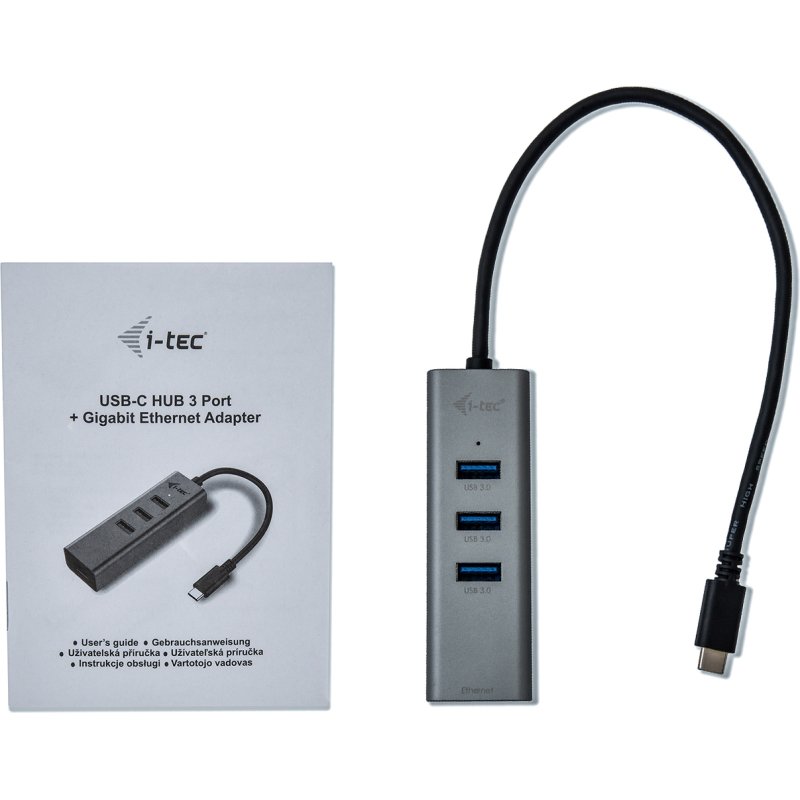 i-tec Metal USB-C HUB 3 Port + Gigabit Ethernet Adapter