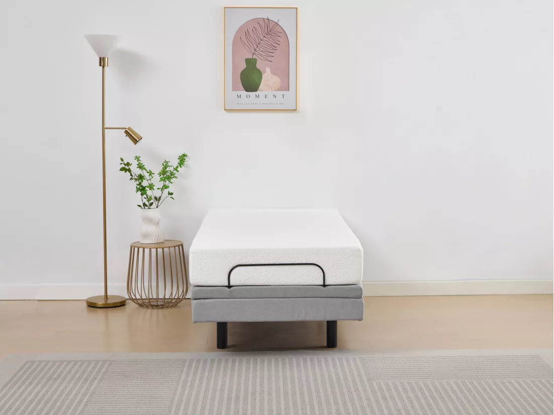 Sommier électrique de relaxation déco - 80 x 200 cm - Tissu - Gris - ALPANA de YSMÉE