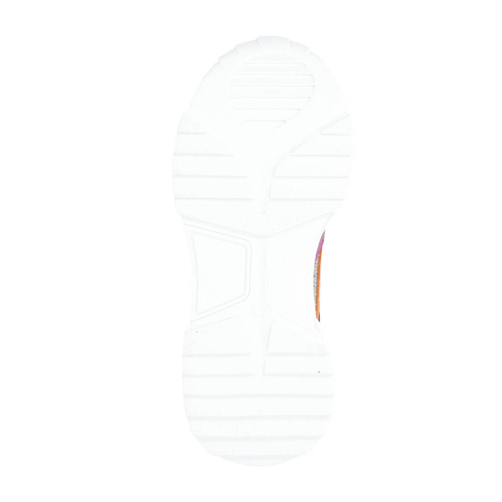 DWRS Plutoleren sneakers zilver/fuchsia