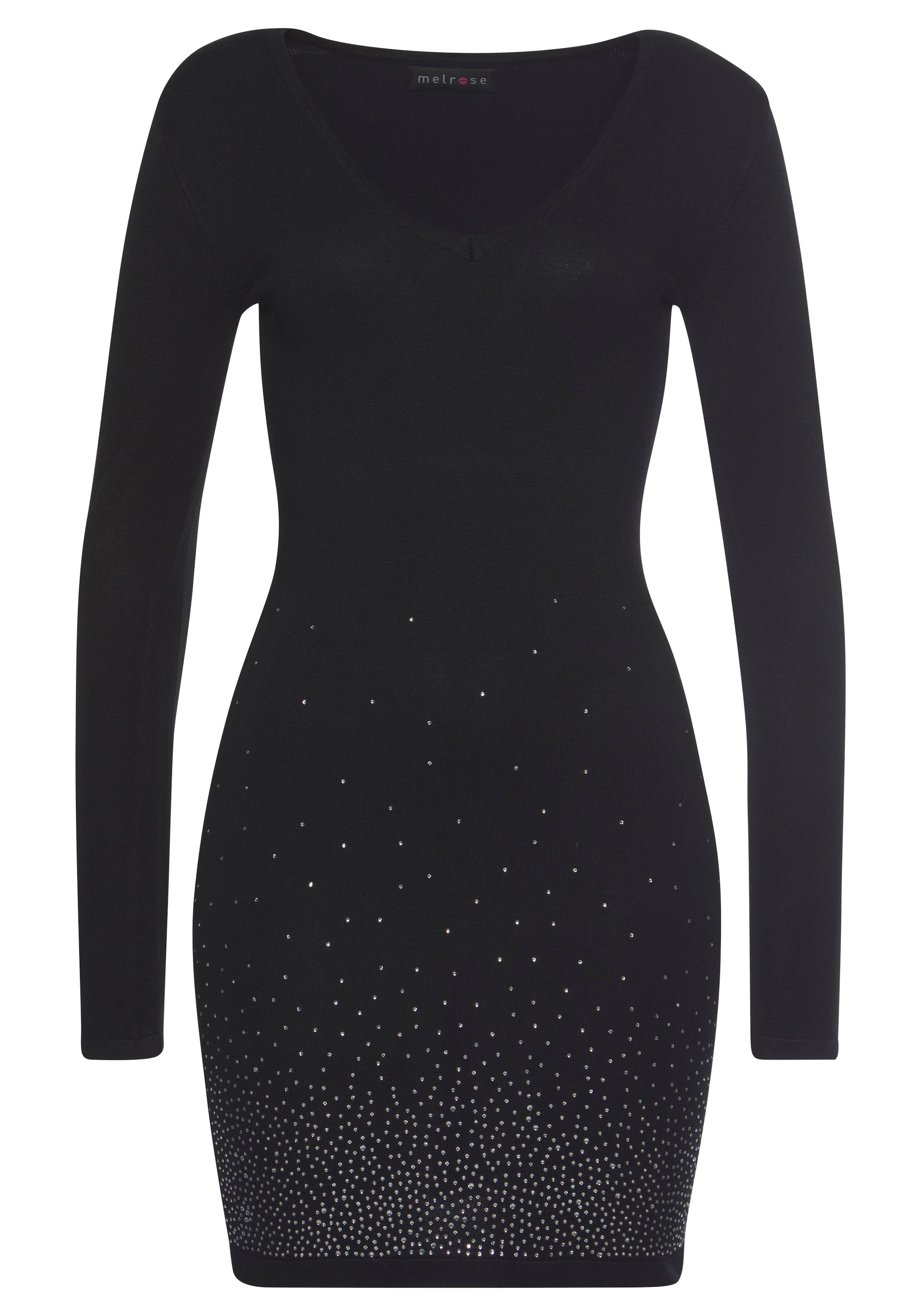 Melrose Strickkleid für elegante Anlässe,  Mini-Länge, mit Glitzerdetails