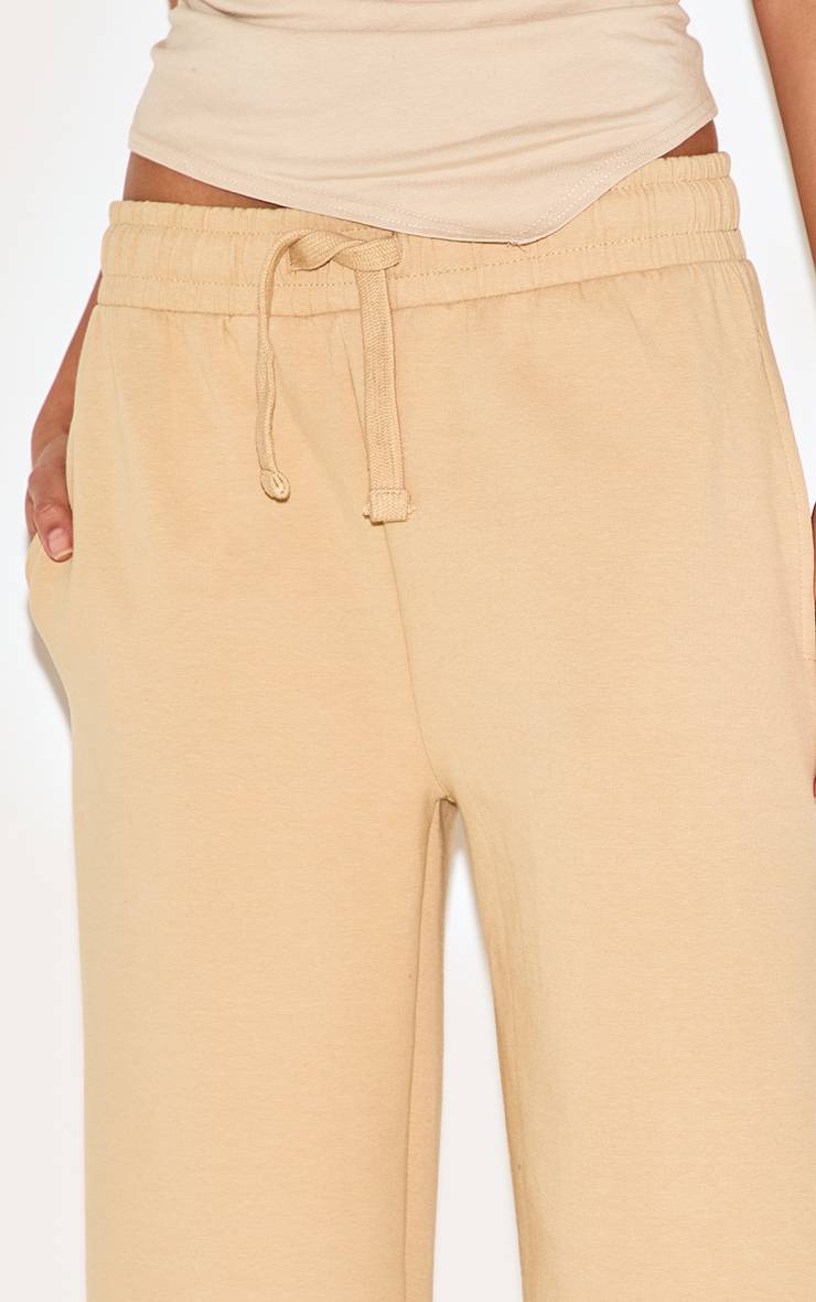 Gris Pierre Jogging En Maille Interlock À Jambes Larges Et Ourlets Fendus