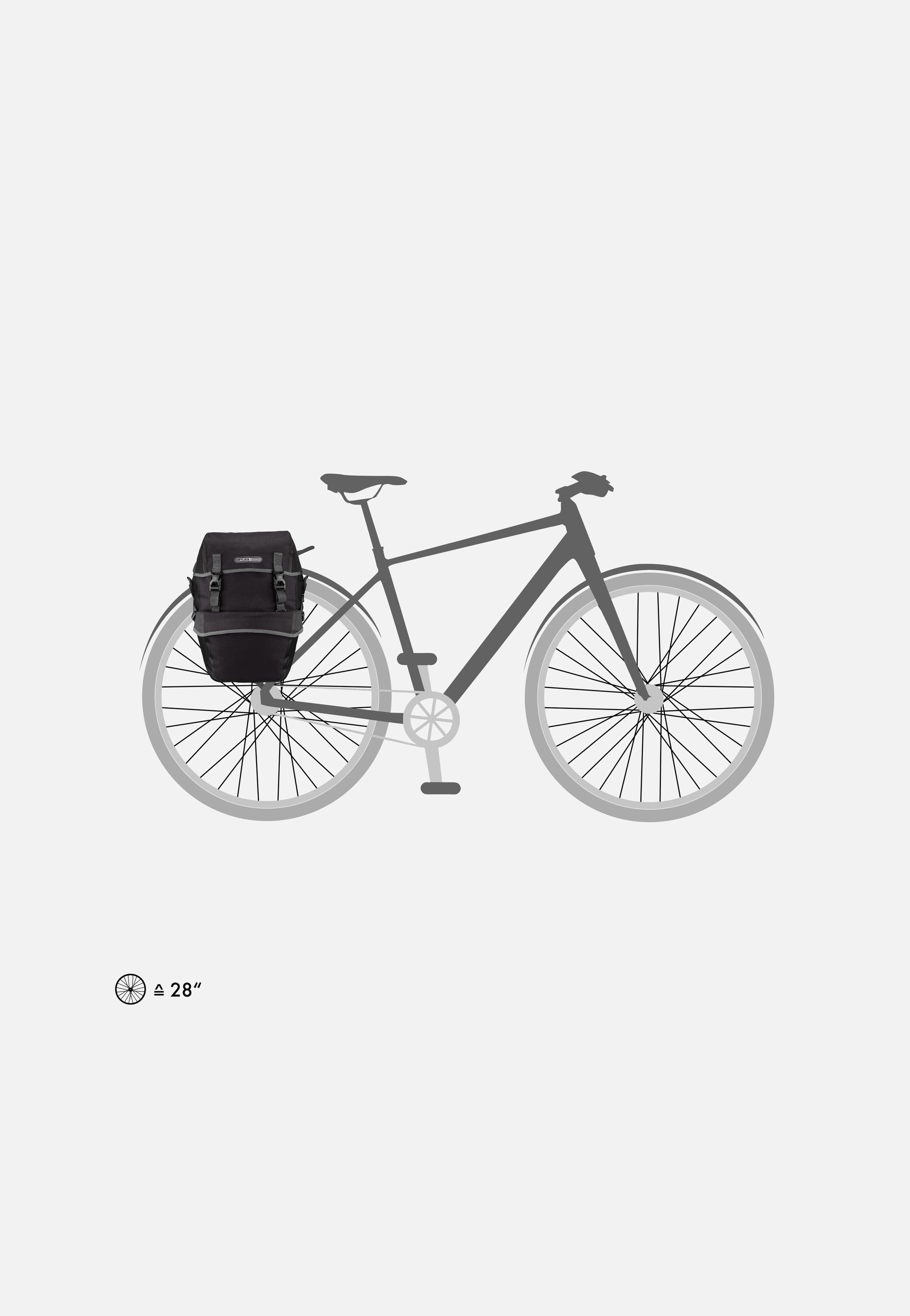 Bike-Packer Plus Granit Schwarz - Fahrradtasche
