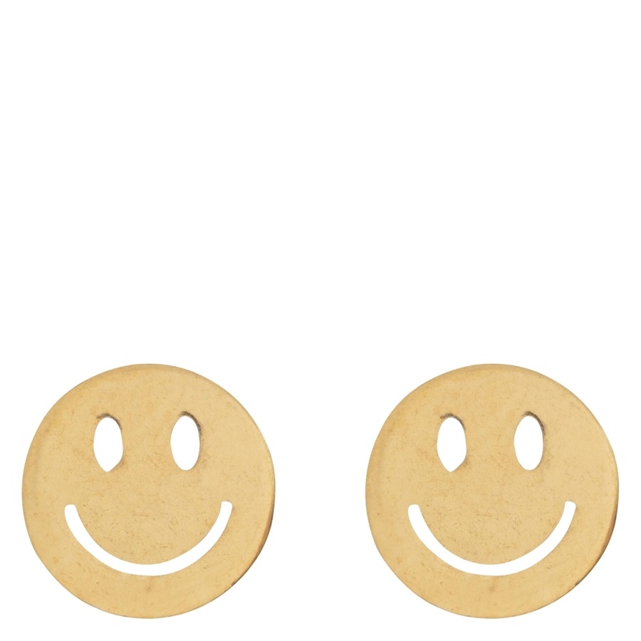 Timi Of Sweden Davie Smiley Face Stud Earrings Stainless Steel 5mm