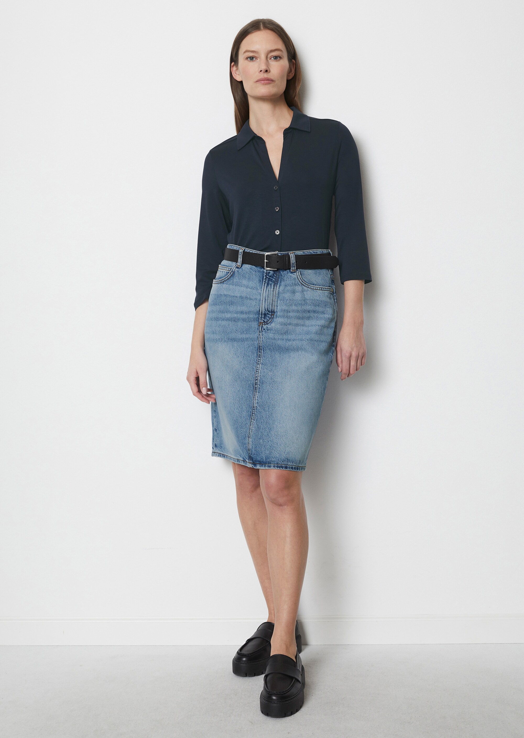 Jersey-Bluse aus LENZING™ ECOVERO™