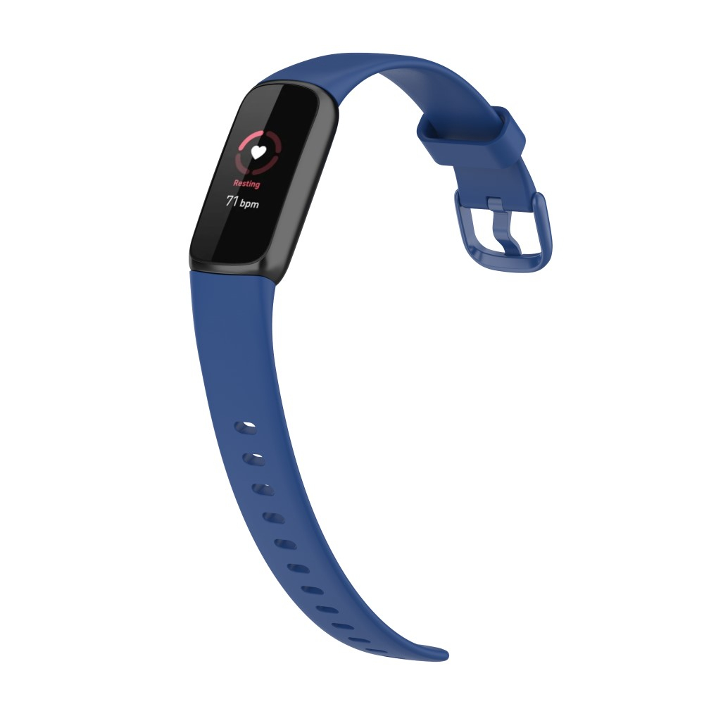 (Gr. L) Fitbit Luxe / Luxe Special Edition Silikon Armband mit Dornschliesse (Gelenkumfang ca. 171 - 238mm) - Dunkelblau