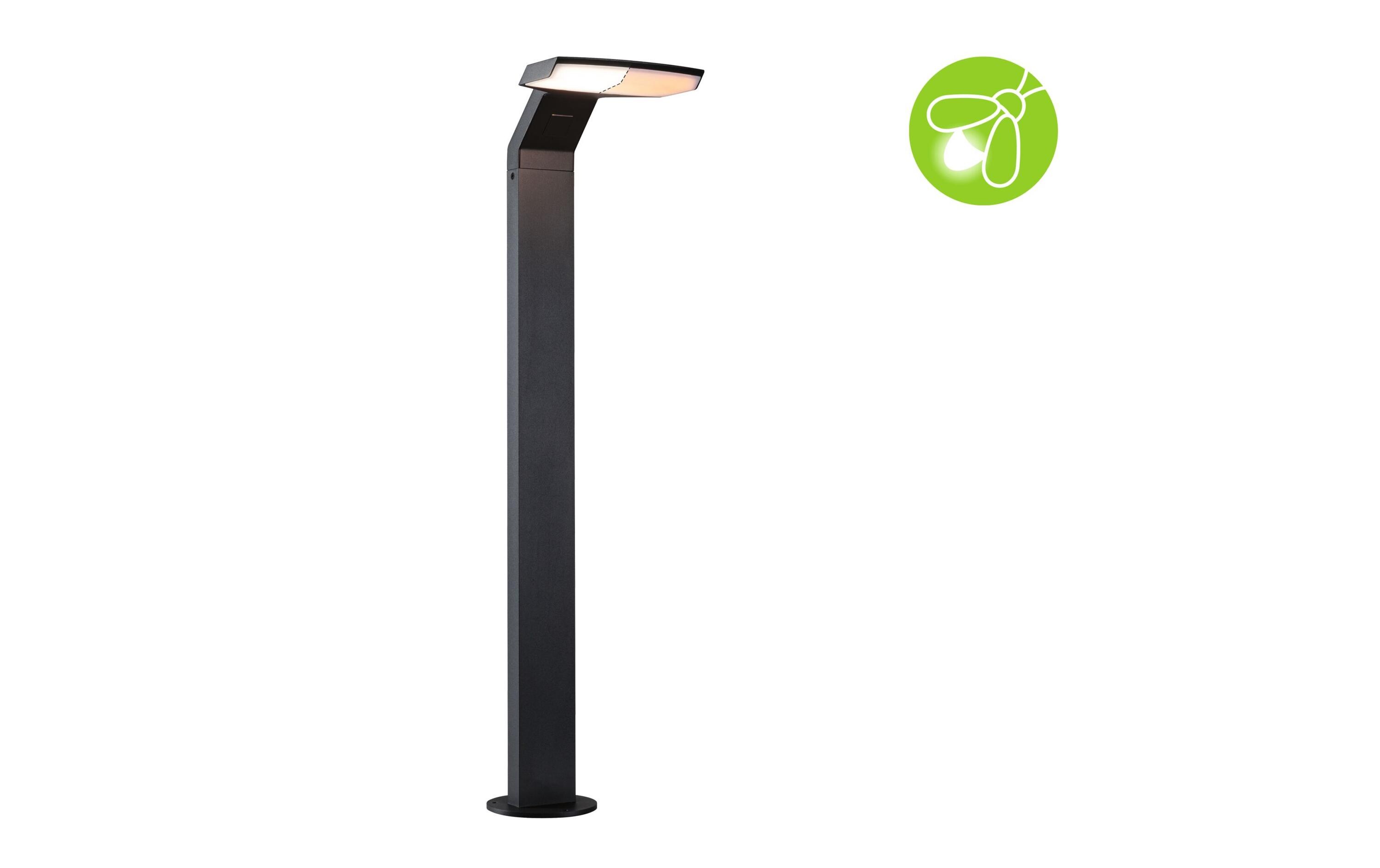 Sockelleuchte LED Zenera, 10W, 2200K, Anthrazit<br>LED Pollerleuchte