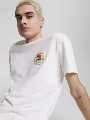 Camiseta clássica com logo circular