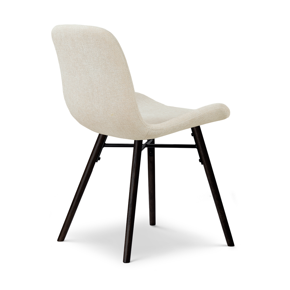 Eetkamerstoel Nena-Fé zwart houten onderstel cottonbeige