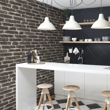 Vliesbehang Bakstenen rood 4001