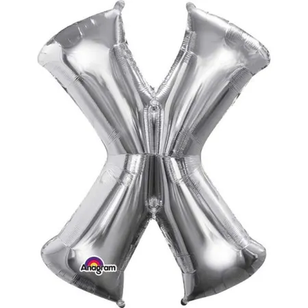 amscan Folienballon Buchstabe X silber, 68cm x 88cm