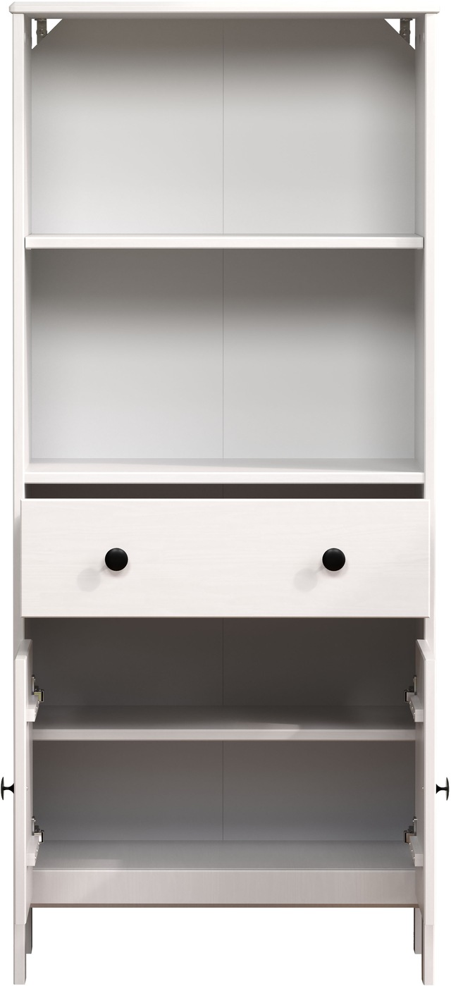 welltime Midischrank »Kall« 1 Stk. tlg. Breites Badregal aus Kiefer-Massivholz - Weiss oder Braun lackiert