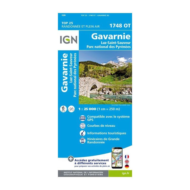 Gavarnie / Luz-St-Sauveur / Parc National des Pyrénées - Carte topographique