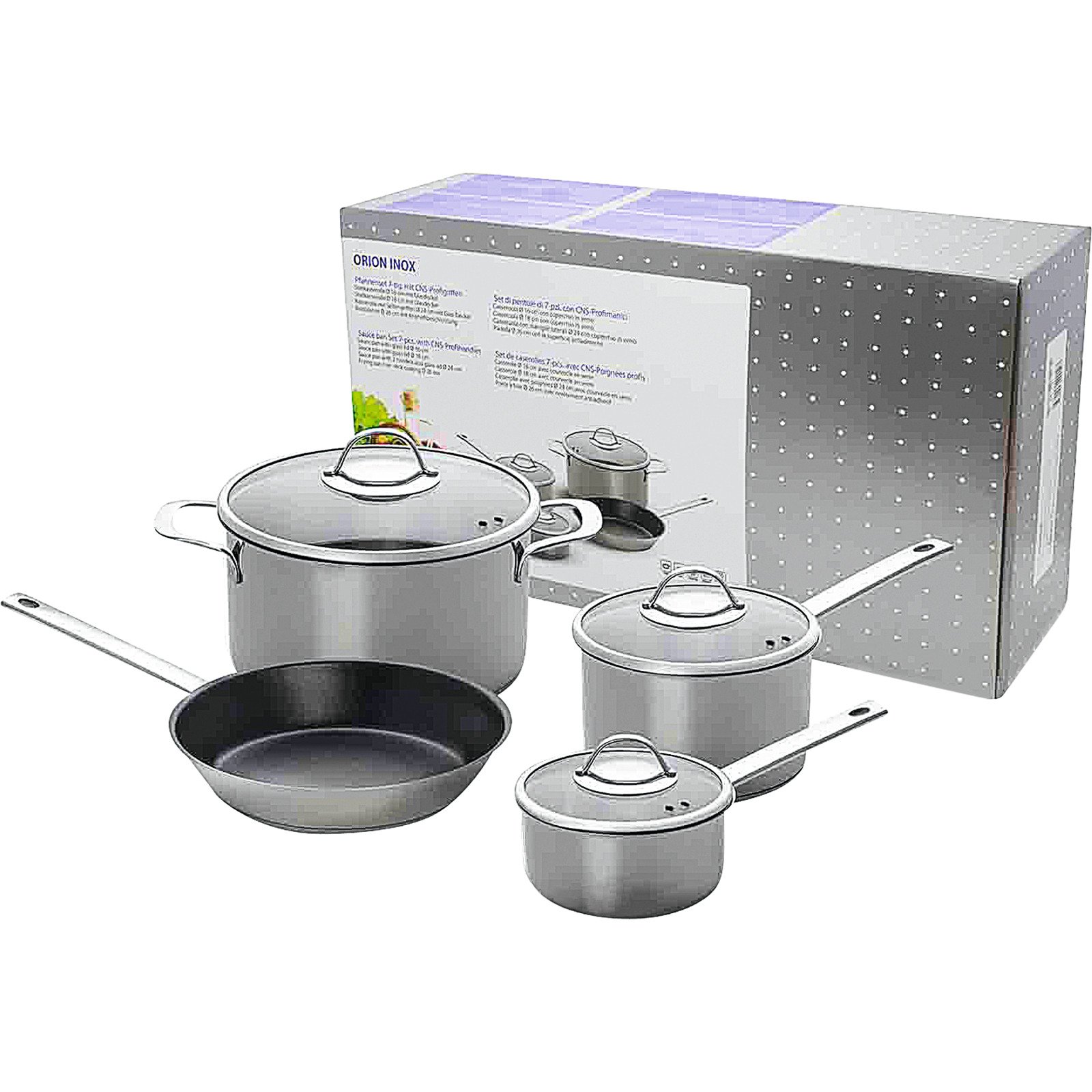 Lunasol Pfannen-Set Orion Inox 7tlg