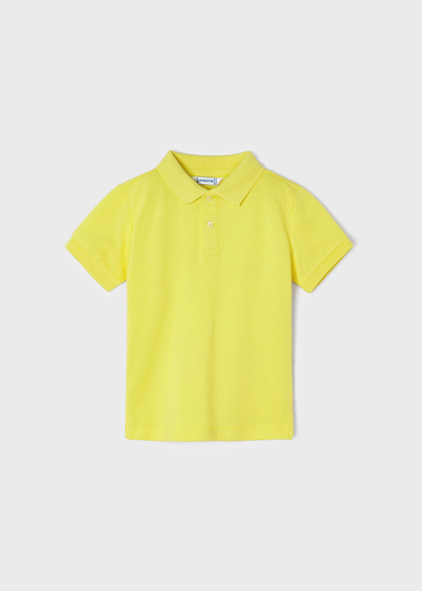 Camisa polo básica de manga curta na cor granito para meninos