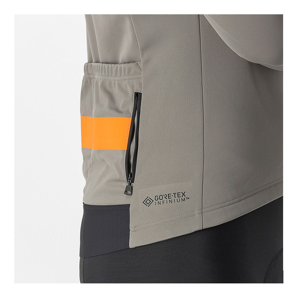 Castelli RADDOPPIA 3 - Veste Homme nickel gray/red orange