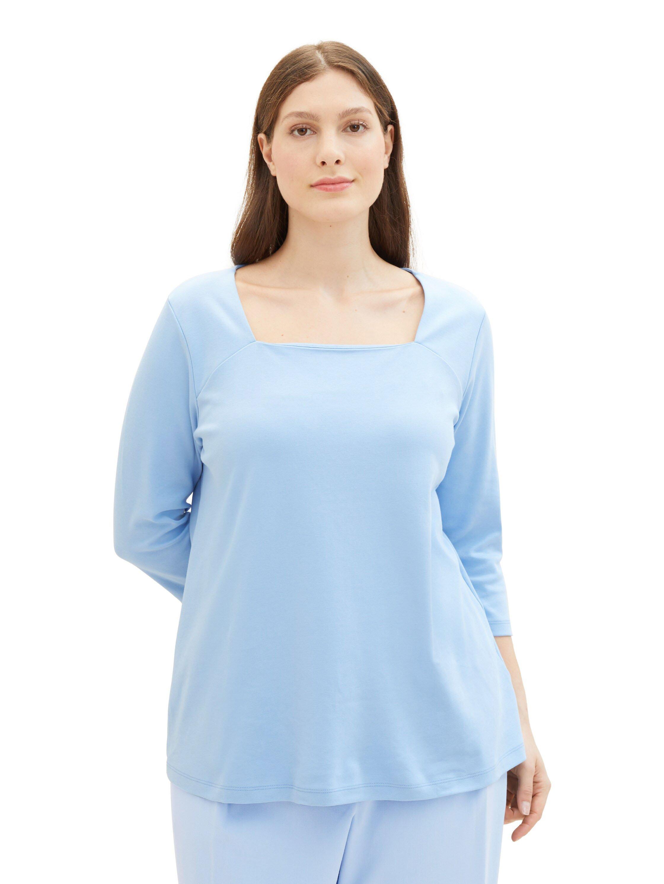 Shirt mit Karree-Ausschnitt und 3/4-Ärmeln