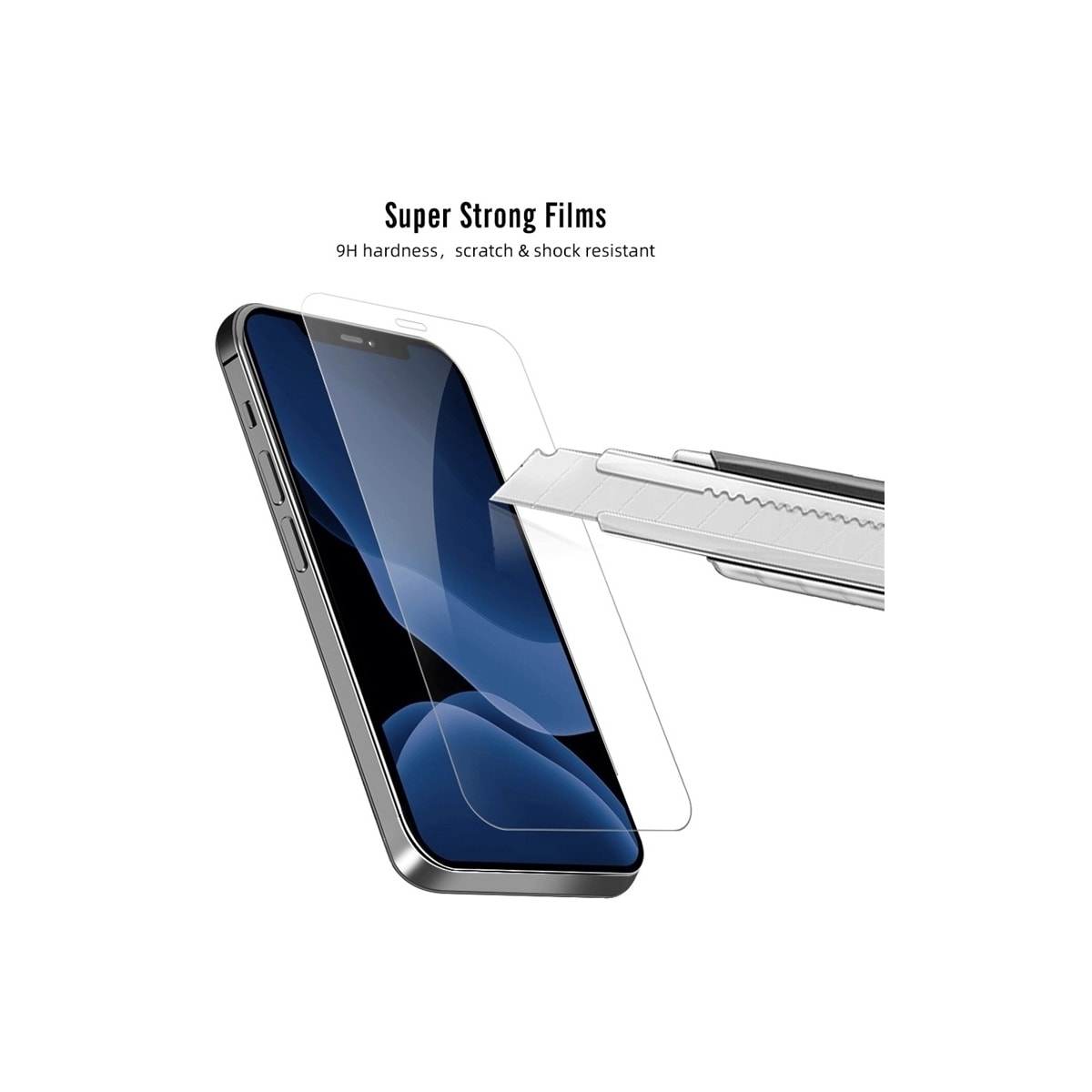 3-pakning Mr Yes Fulldekkende skjermbeskytter i herdet glass for iPhone 12 Pro Max