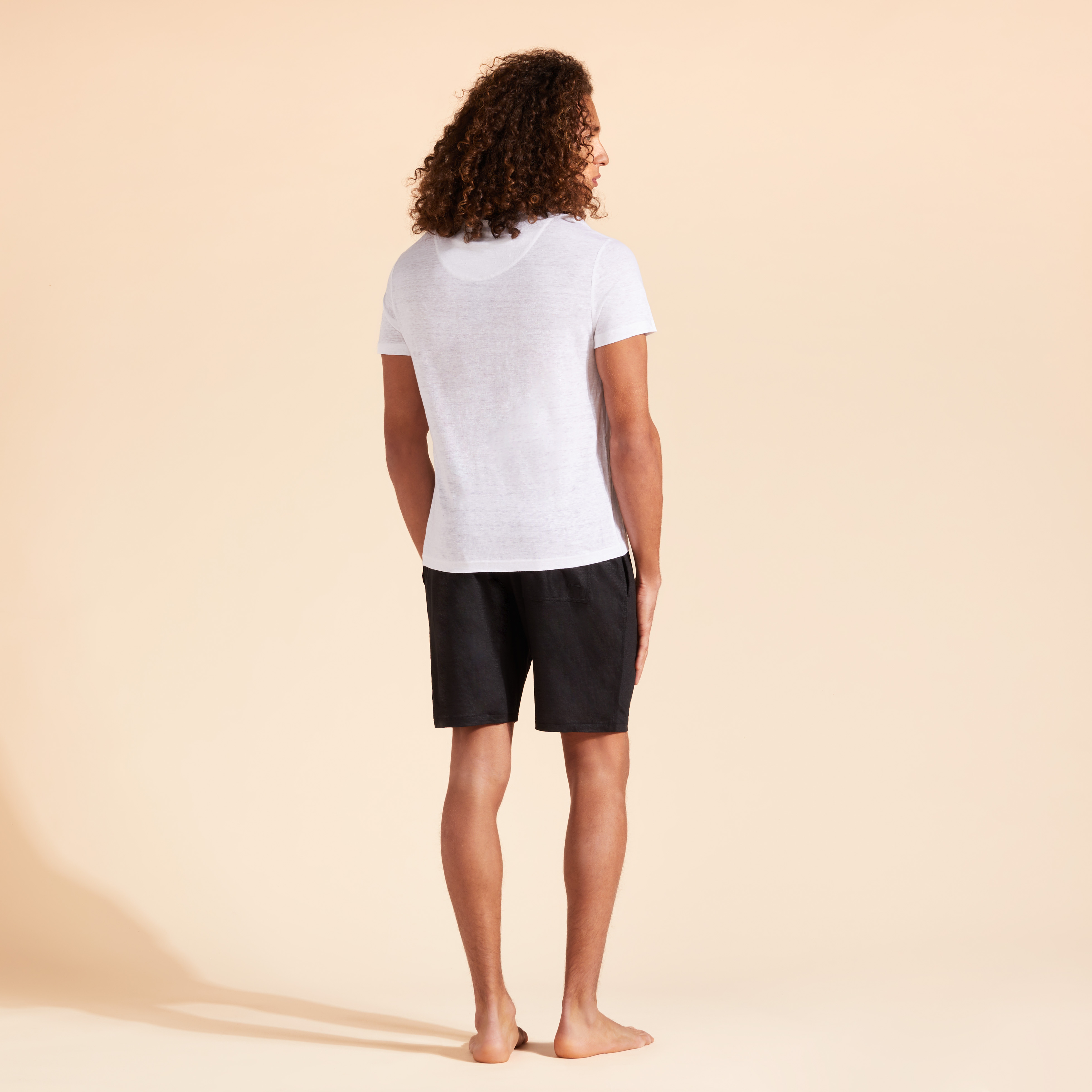 T-Shirt Col rond en Jersey de Lin homme uni | Site Vilebrequin | TIRE9O00
