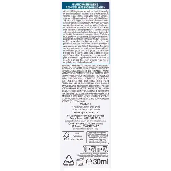 Sonnenschutz-Serum Invisible Super UV Utlraleicht & Unsichtbar LSF 50+