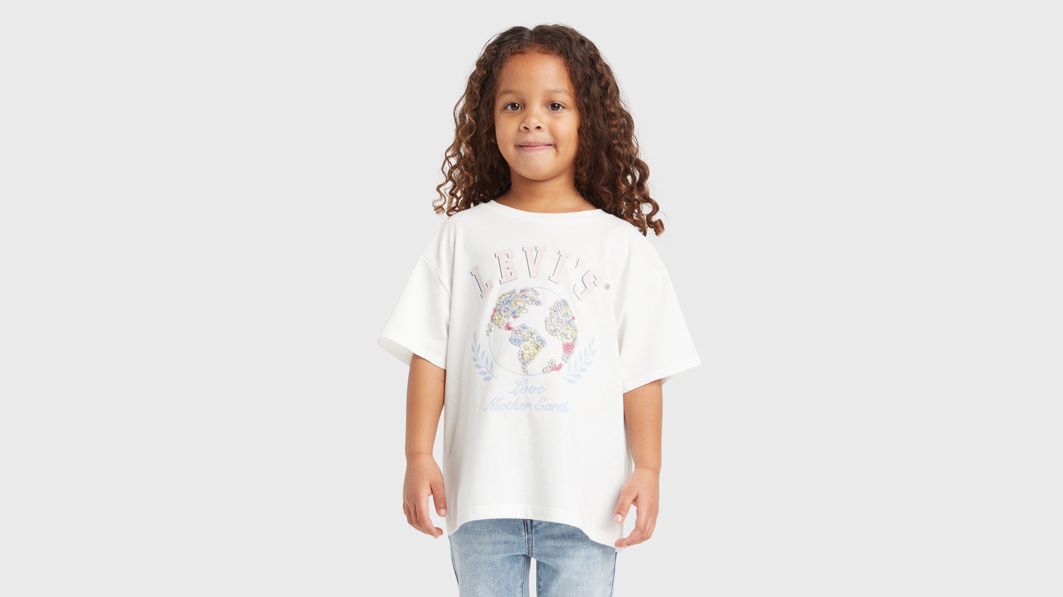 Enfant t-shirt oversize Earth - Sugar Swizzle - Blanc
