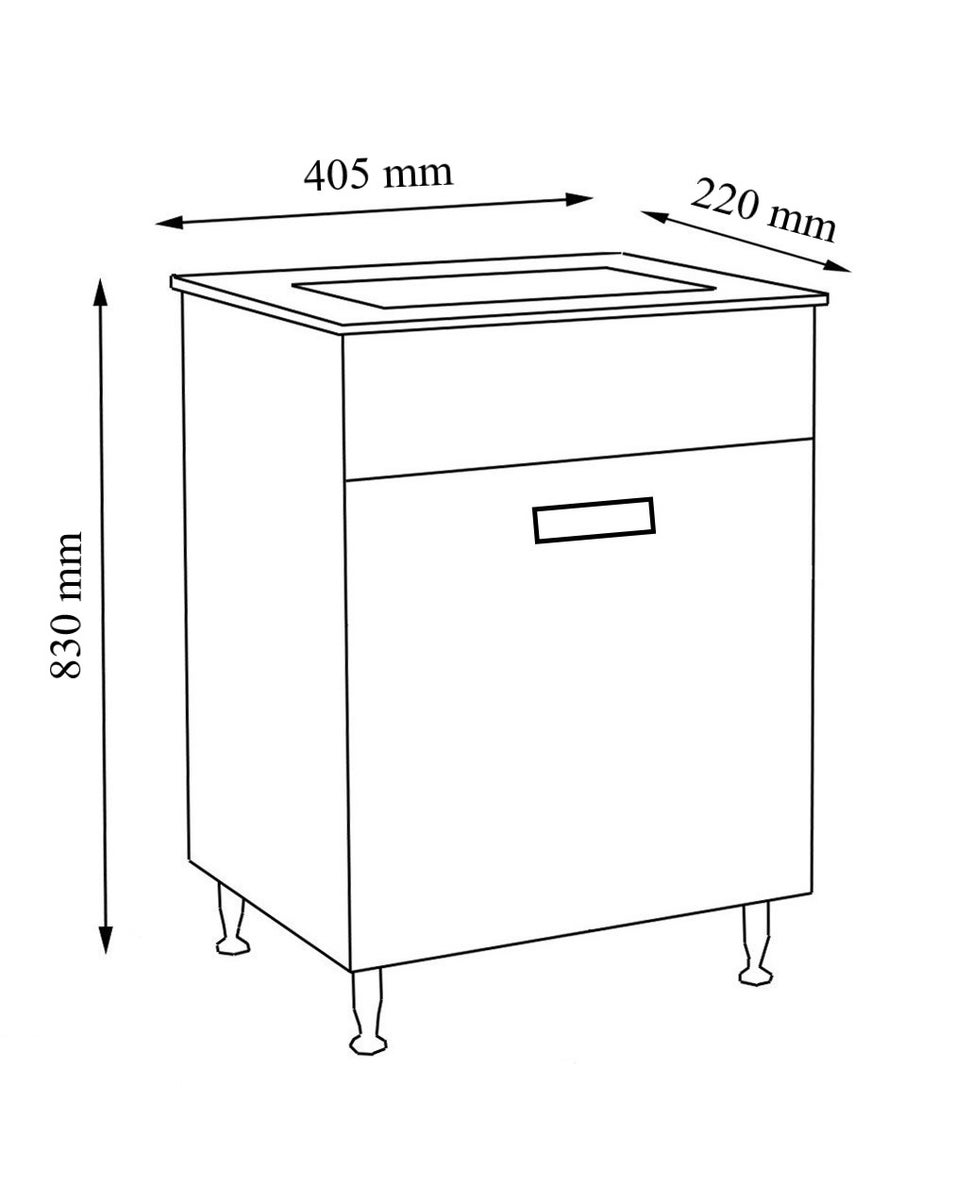 2-delige wastafelmeubel, badkamer, Casalo wit