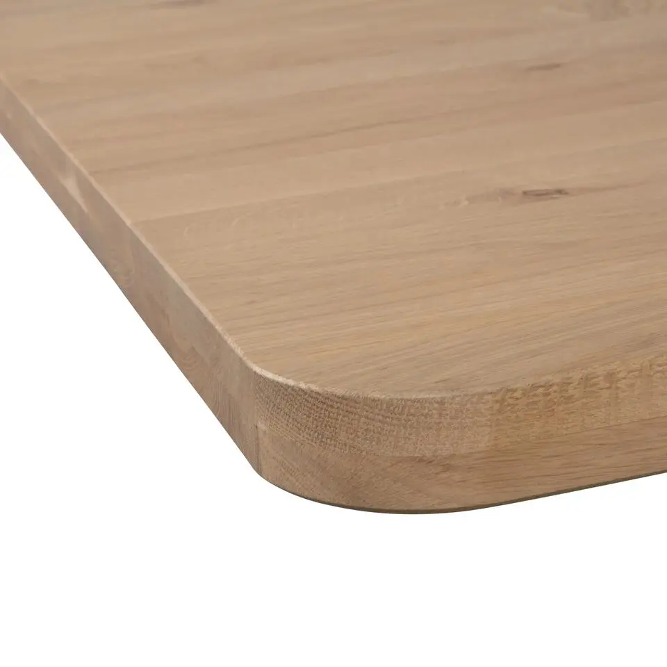 WOOOD Tablo Tafelblad Curved - Eiken - Naturel - 5x199x88