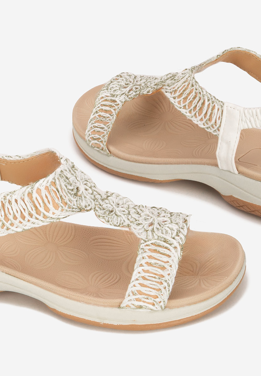 Sandales plates blanches Natazia