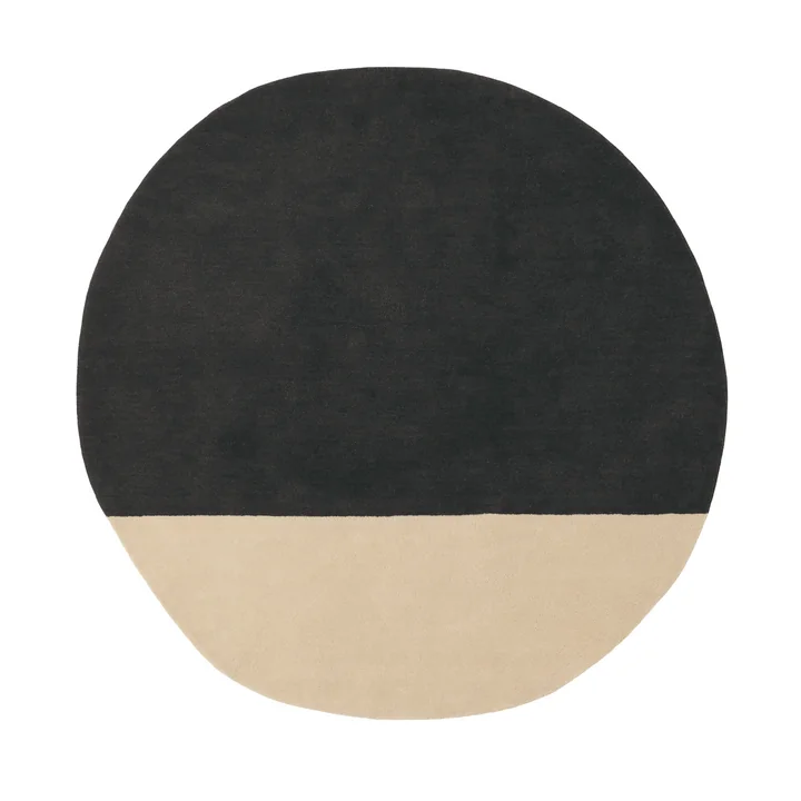 nanimarquina - Pearl Wollteppich, 200 x 197 cm, schwarz