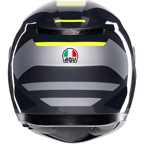 AGV - Casque K3 Shade Noir / Argent / Jaune fluo
