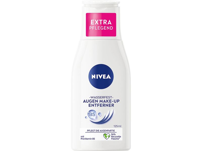 NIVEA Make-up Entferner Creamy wasserfest 125 ml Augen Make-up-Entferner entfernt sanft wasserfeste Mascara und Make-up