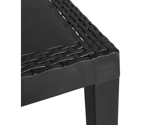 Table de jardin anthracite 59x47x40 cm PP
