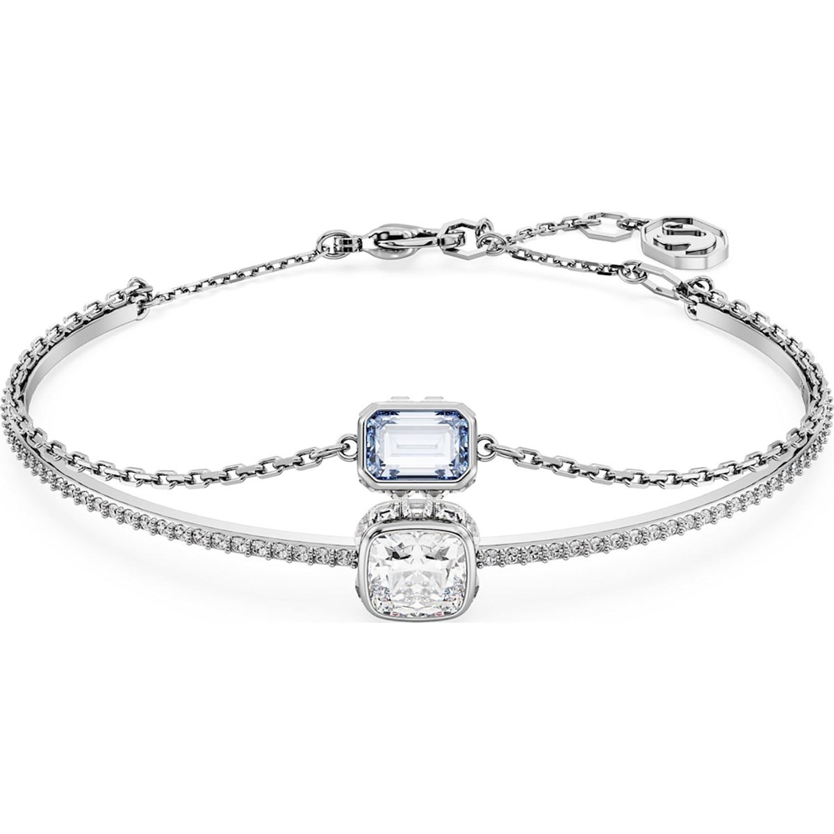 Bracelet-jonc Swarovski Stilla Blanc et bleu